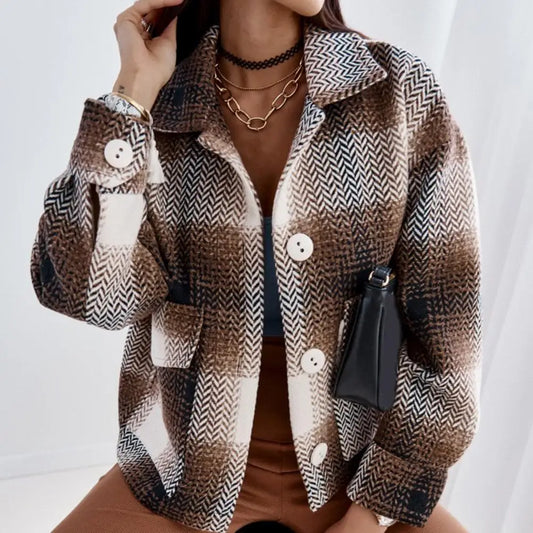 Streetwear Woman Fusion Plaid Coat