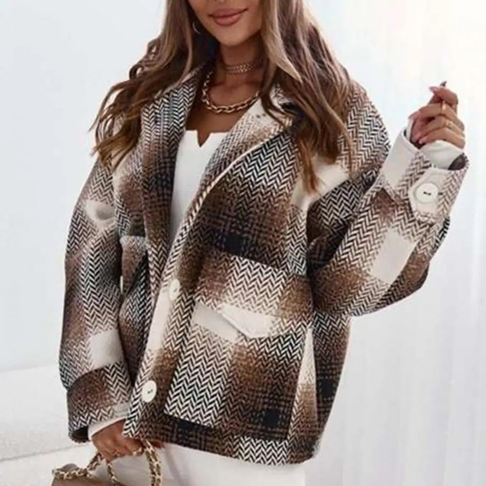 Streetwear Woman Fusion Plaid Coat