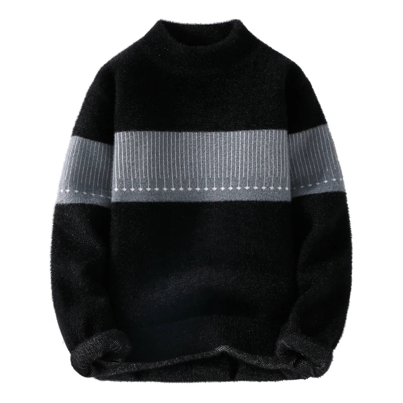 Men Streetwear  Sweaters Fashion Fine Thread Knit Sweater Casual