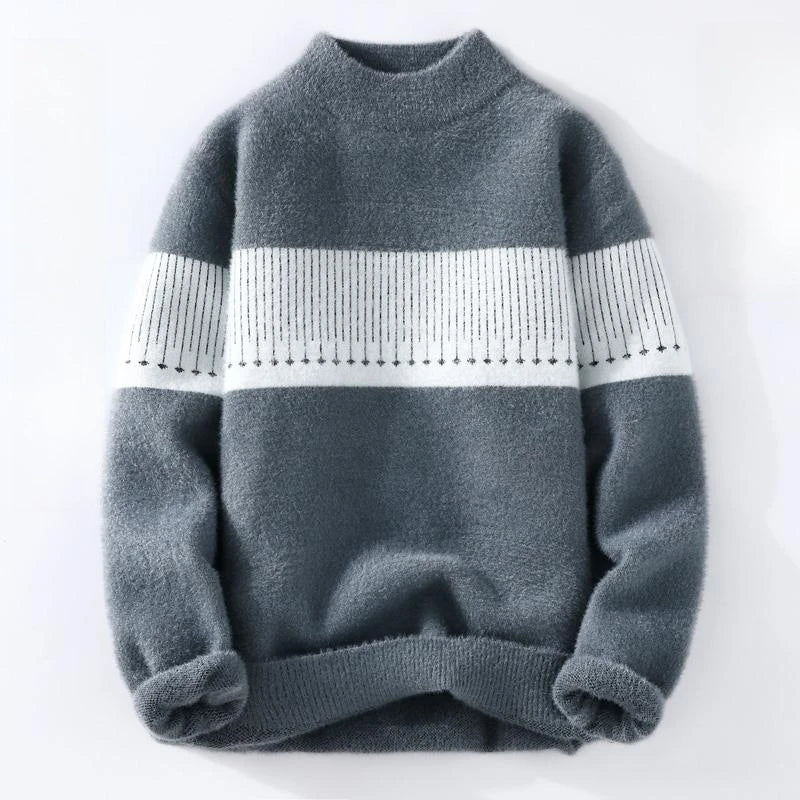 Men Streetwear  Sweaters Fashion Fine Thread Knit Sweater Casual