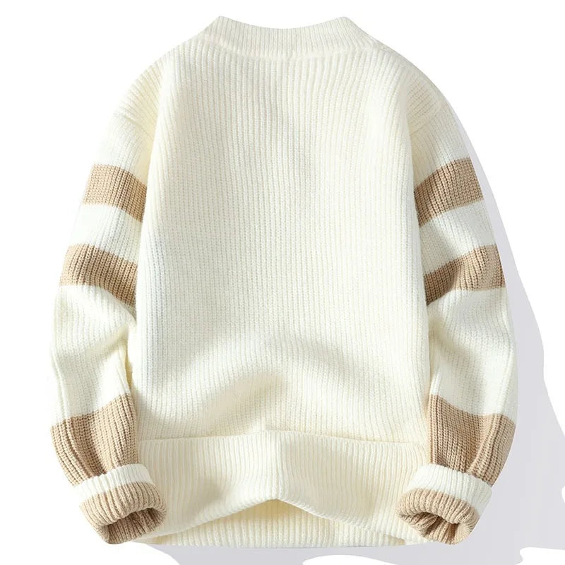 Knitted Pattern Sweater Men Streetwear Fashion