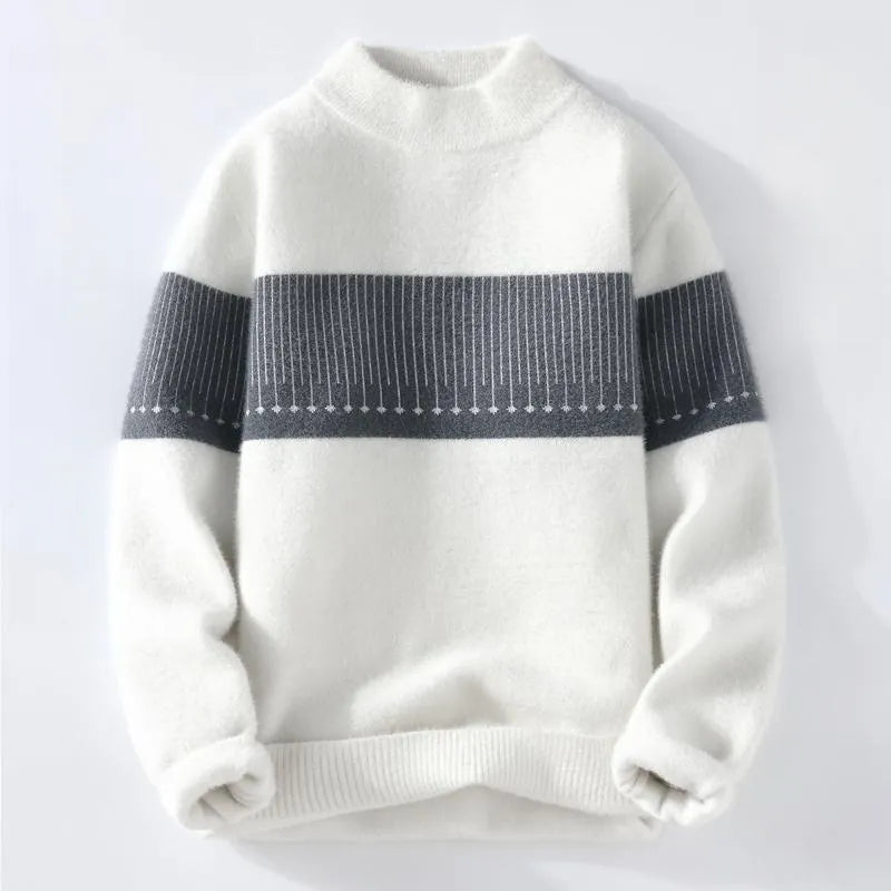 Men Streetwear  Sweaters Fashion Fine Thread Knit Sweater Casual