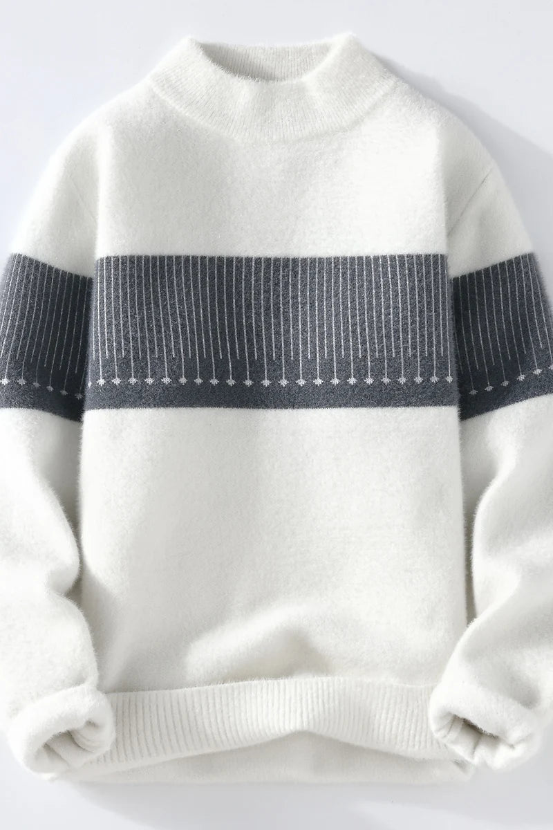 Men Streetwear  Sweaters Fashion Fine Thread Knit Sweater Casual